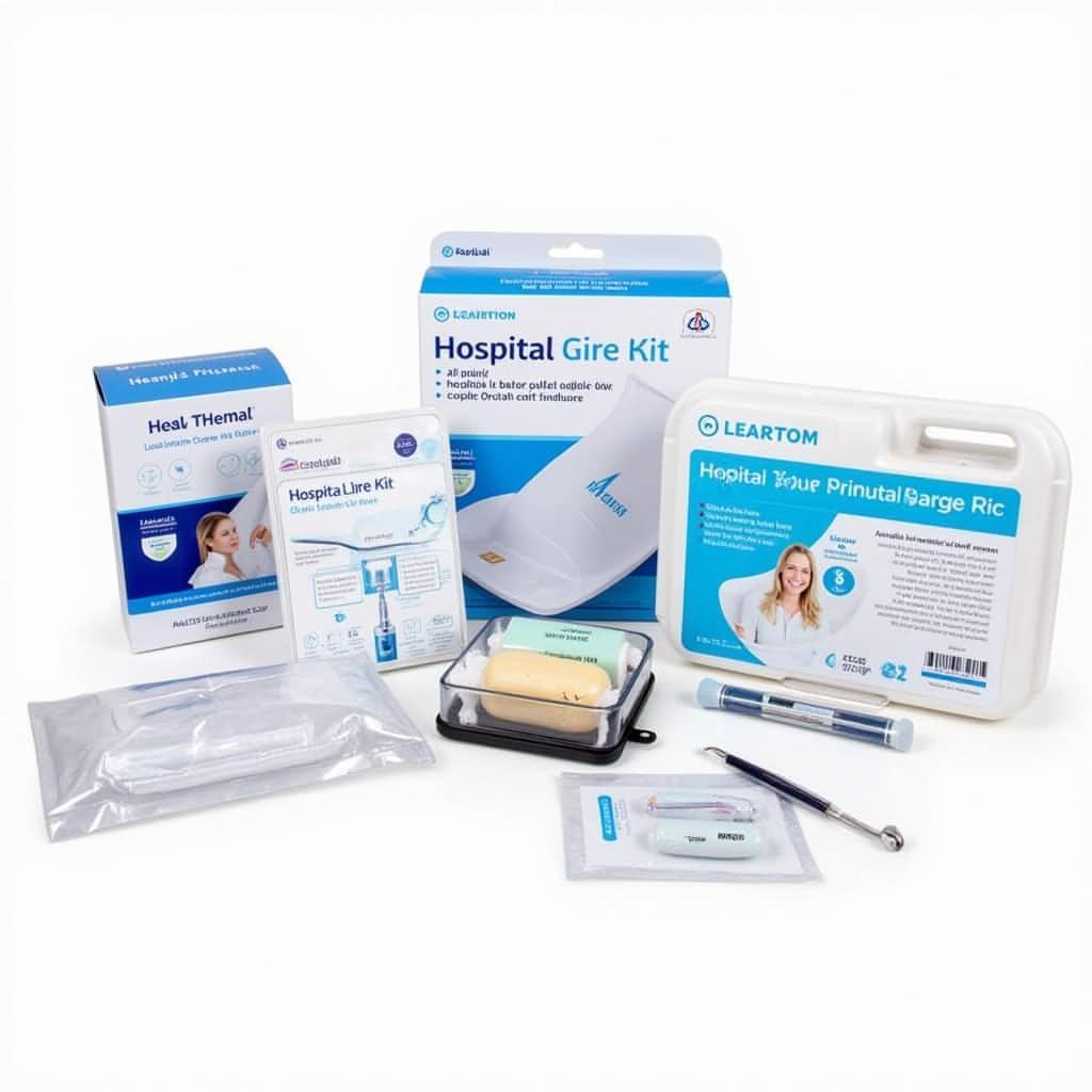 Different types of oral care kits available for hospital patients