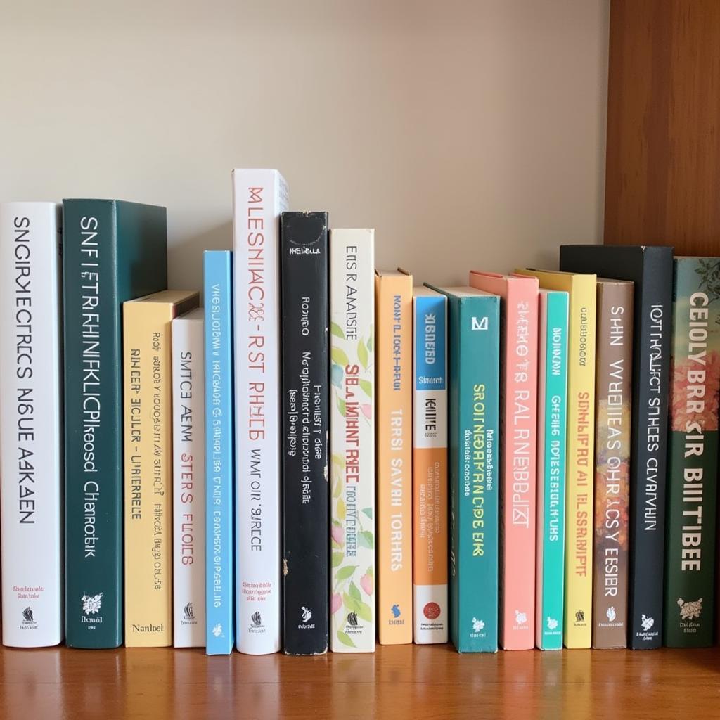 Bookshelf with natural birth resources