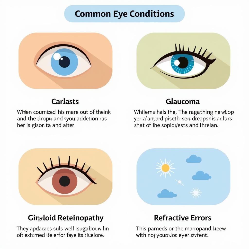 Illustration of Common Eye Conditions