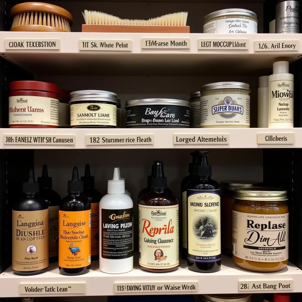 Various Shoe Care Products on Display