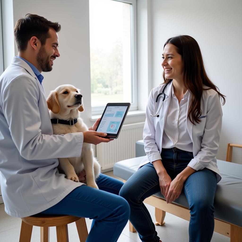  Veterinarian Talking to Pet Owner 