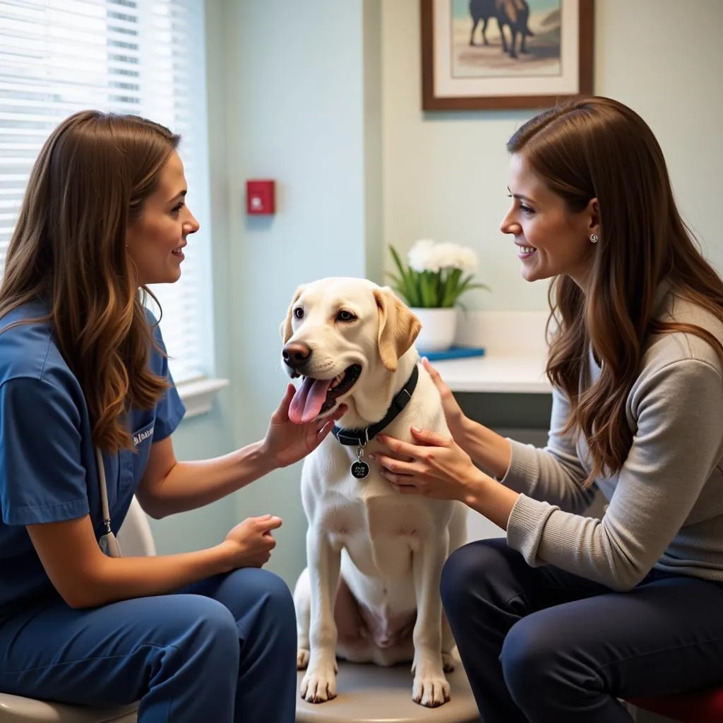 Veterinarian Discussing Pet's Health with Owner