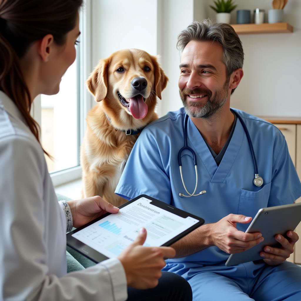 Veterinarian Communicating with Pet Owner