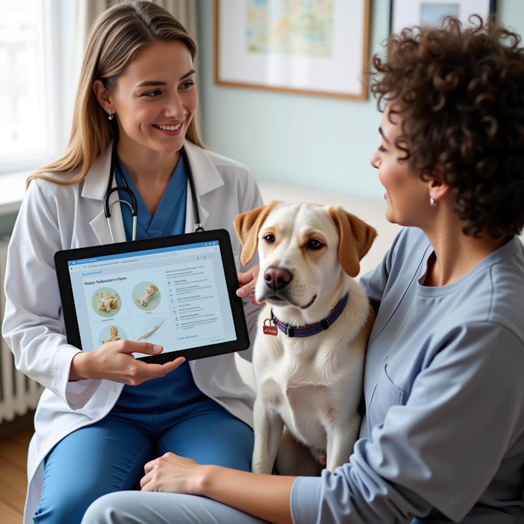 Veterinarian Discussing Treatment Plan with Pet Owner