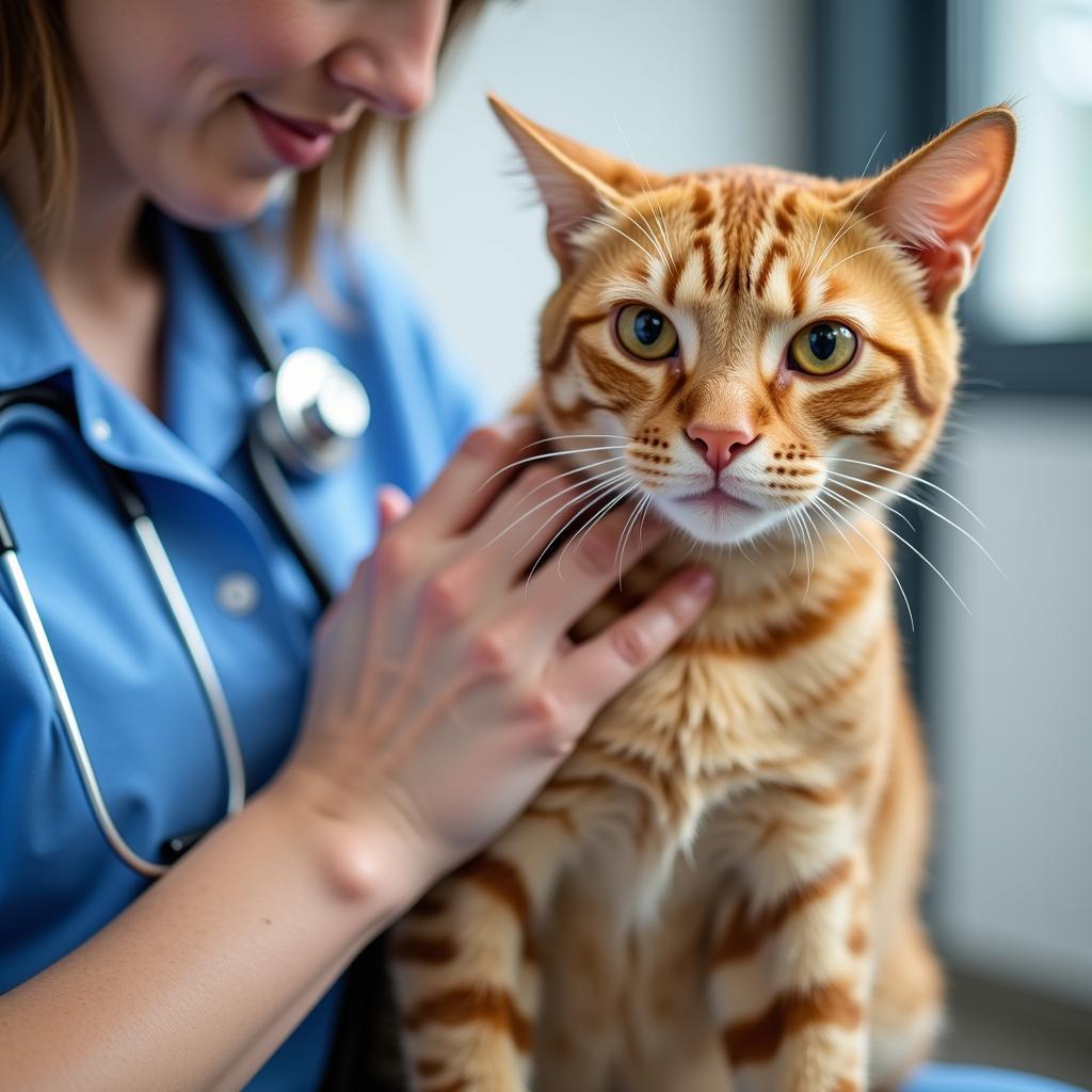 Veterinarian Examining Cat in Indiana PA