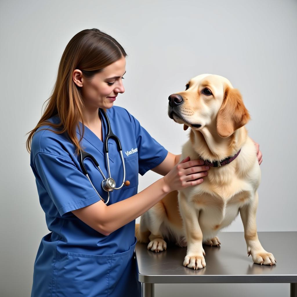 Veterinarian Conducting a Check-Up