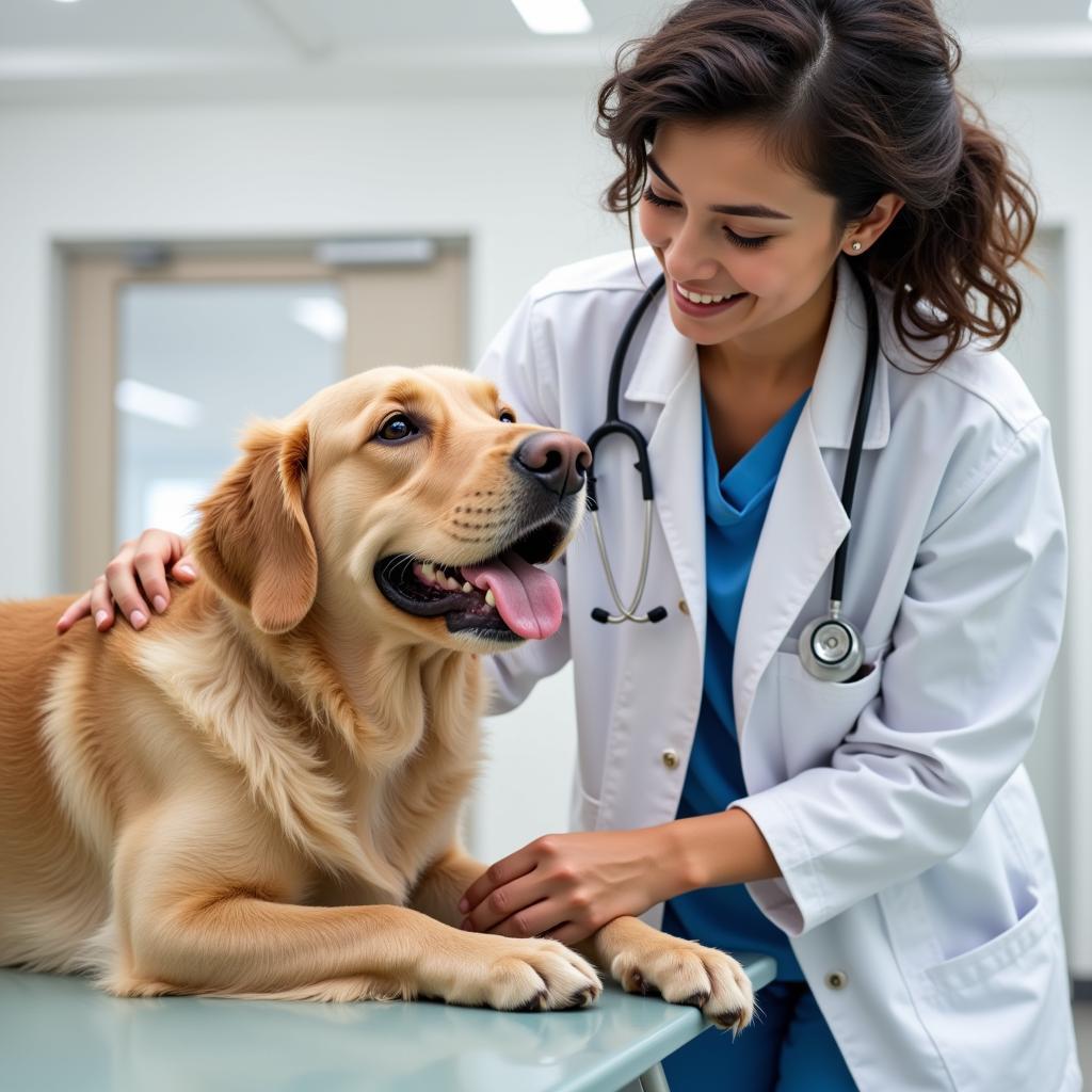 Veterinarian Conducting a Check-Up