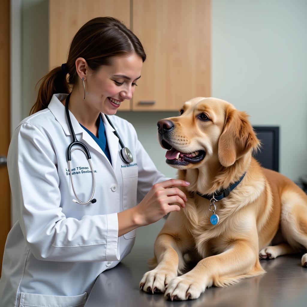 Veterinarian Examining a Dog in Coon Rapids