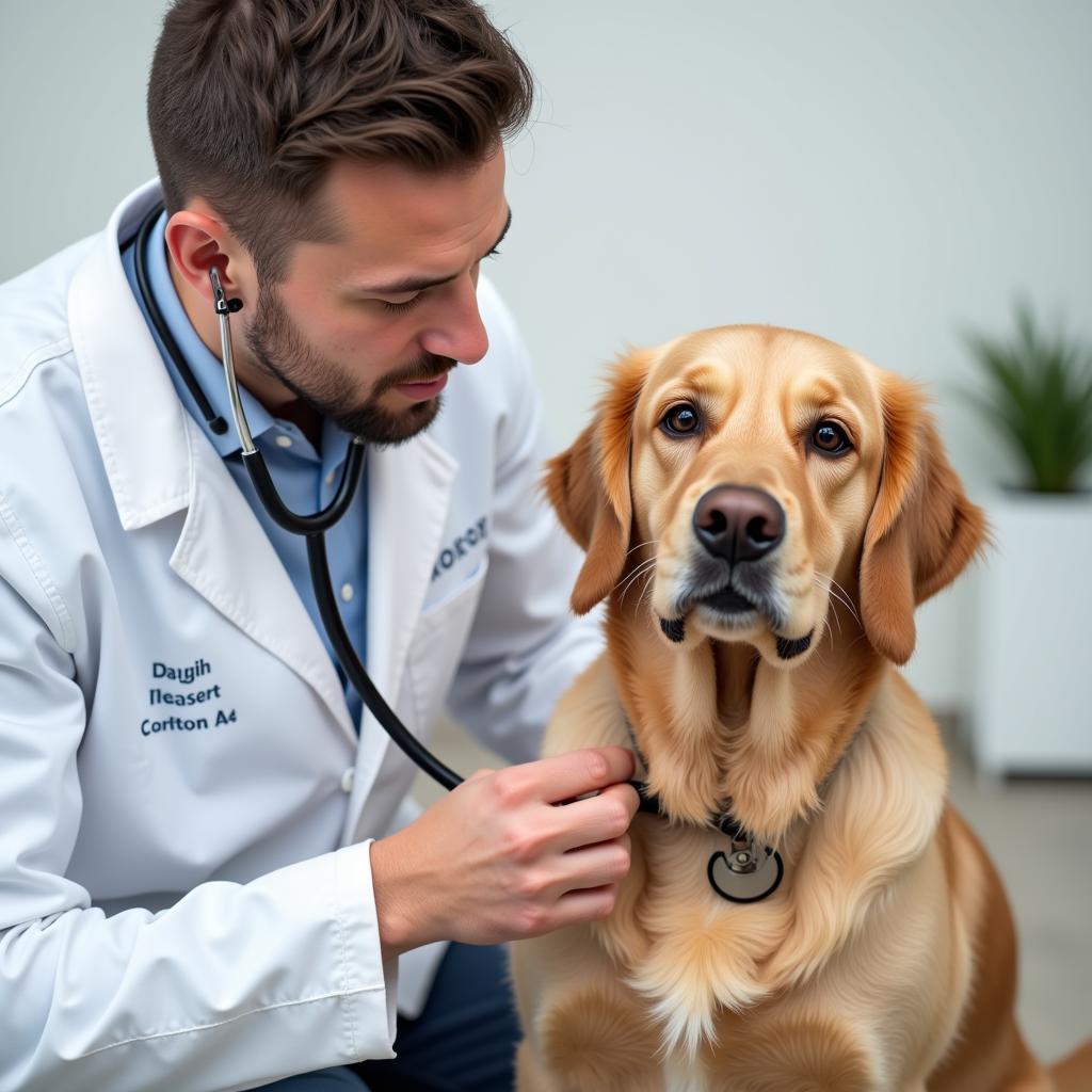 Veterinarian Examining a Dog at Gettysburg Vet