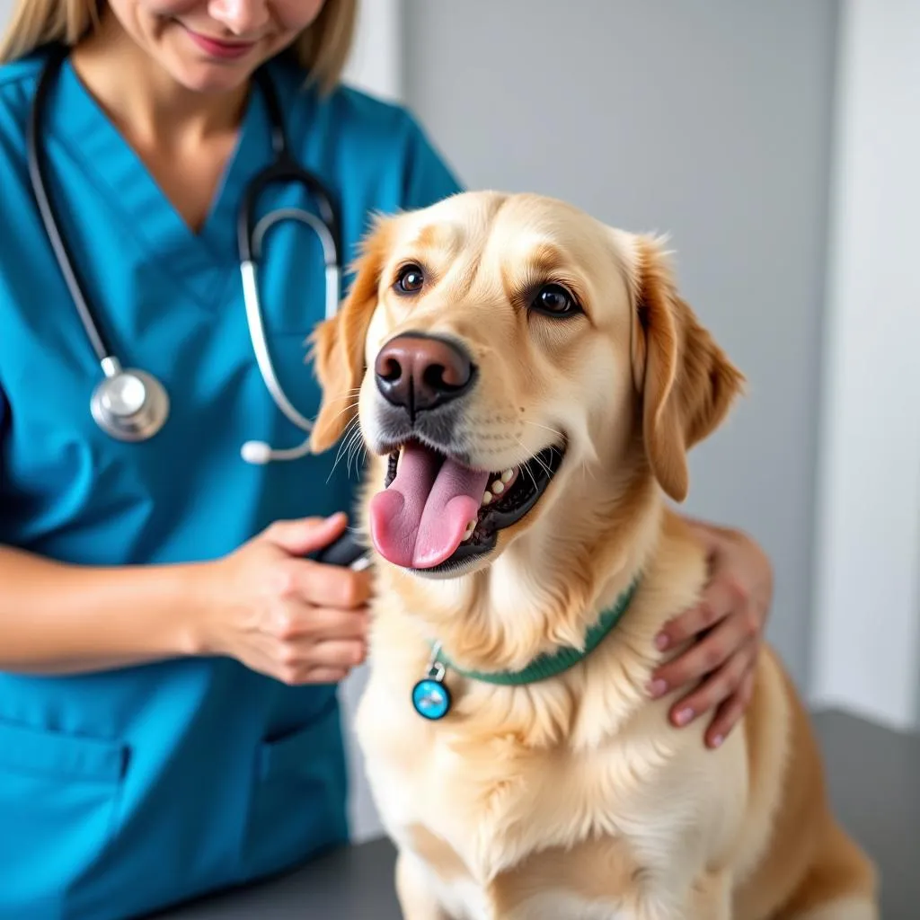 Veterinarian examining a dog in Hazard, KY