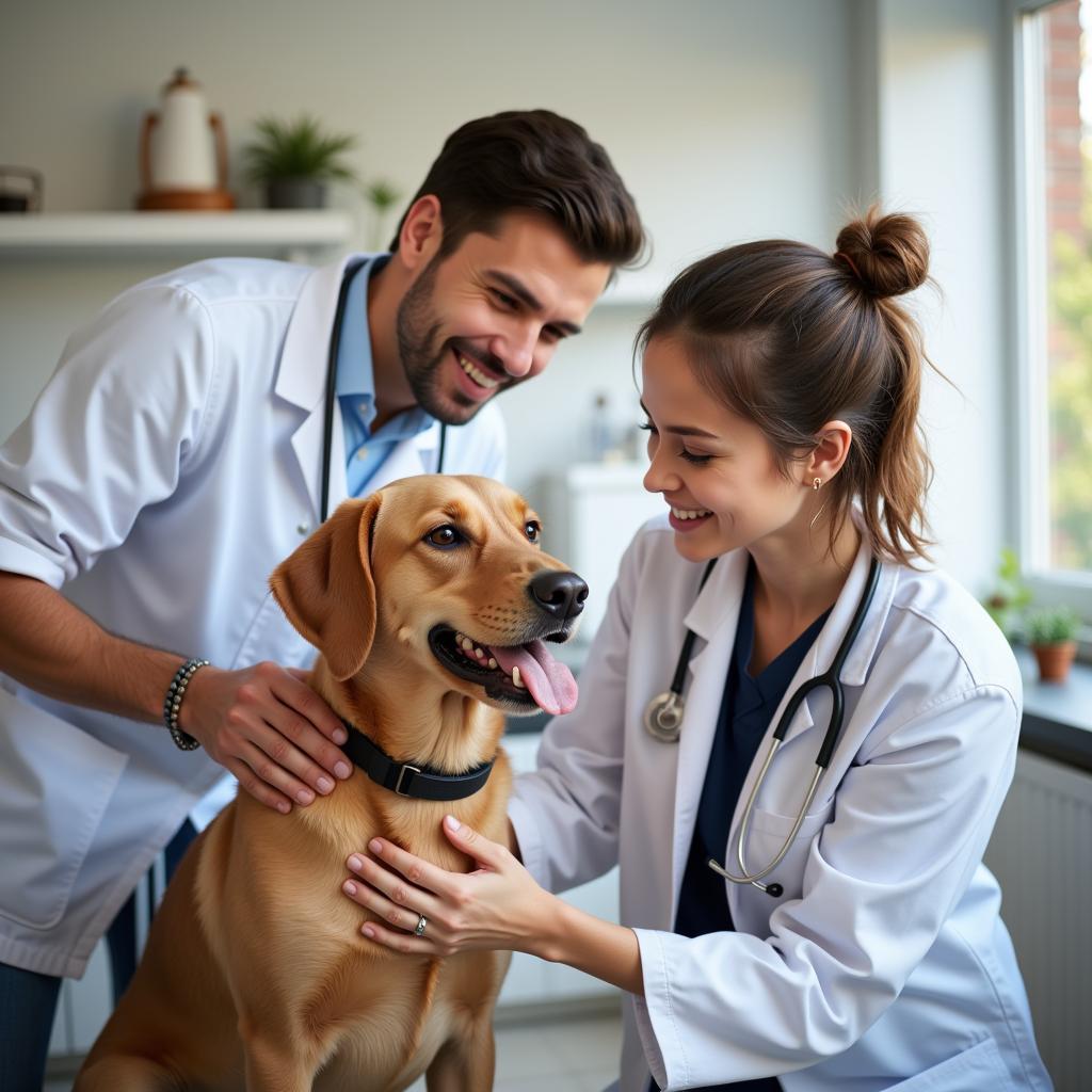 Veterinarian Conducting a Thorough Exam