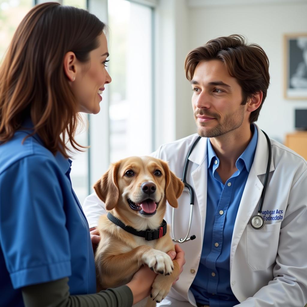 Veterinarian Consulting with a Pet Owner