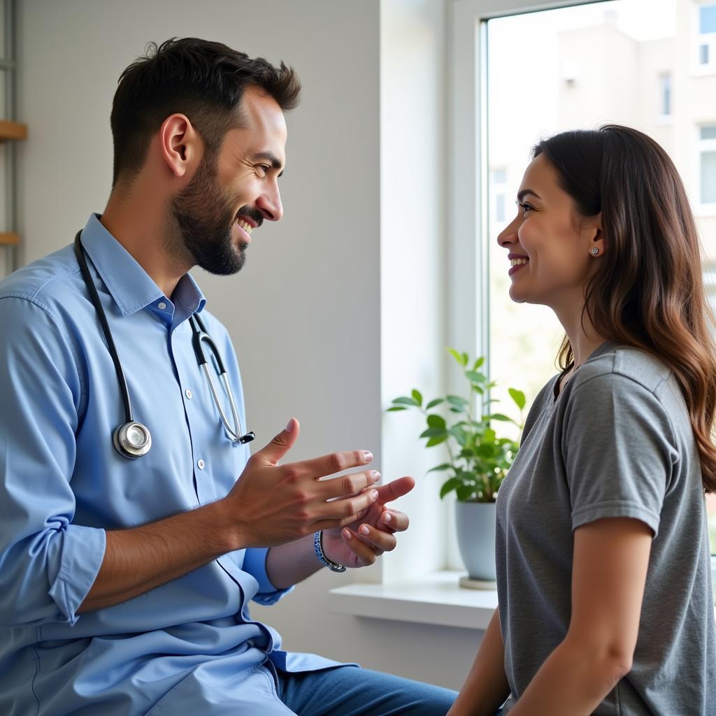 Veterinarian Discussing Treatment Options with a Pet Owner