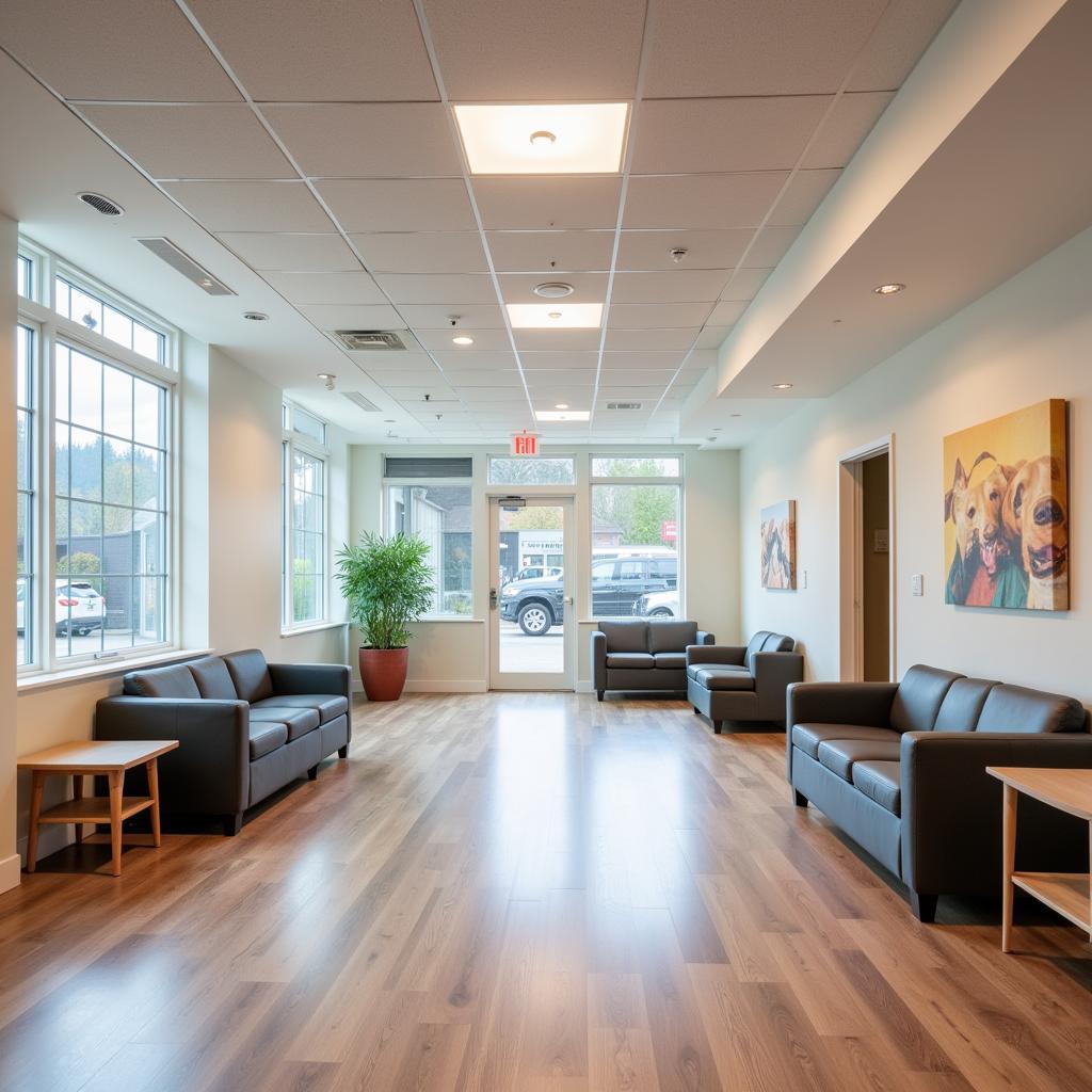 Modern and Welcoming Veterinary Clinic Waiting Room in Maple Valley