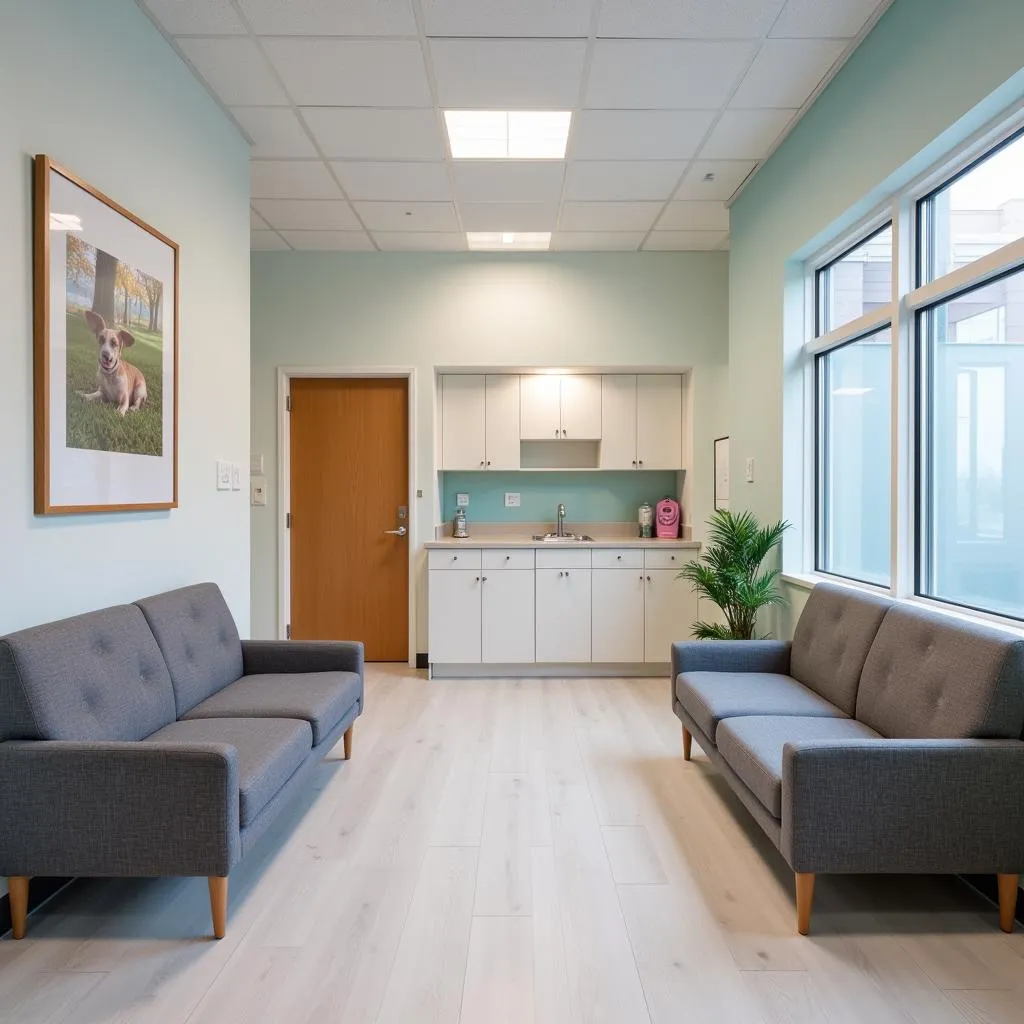 Veterinary hospital waiting room