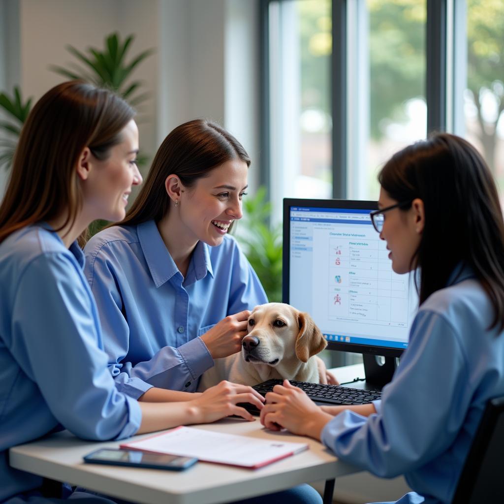 Veterinary Team Collaborating on Patient Care