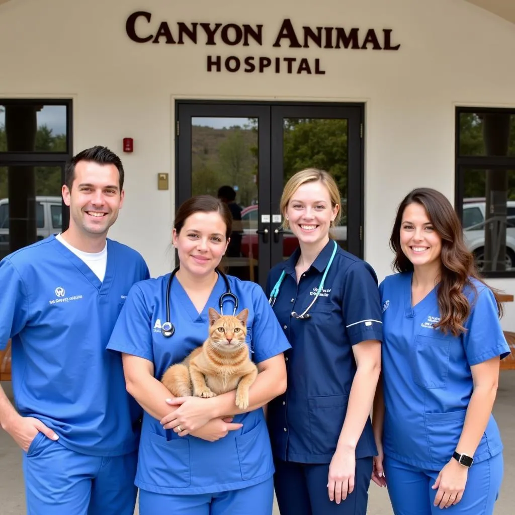 Smiling Veterinary Team in Laguna Beach