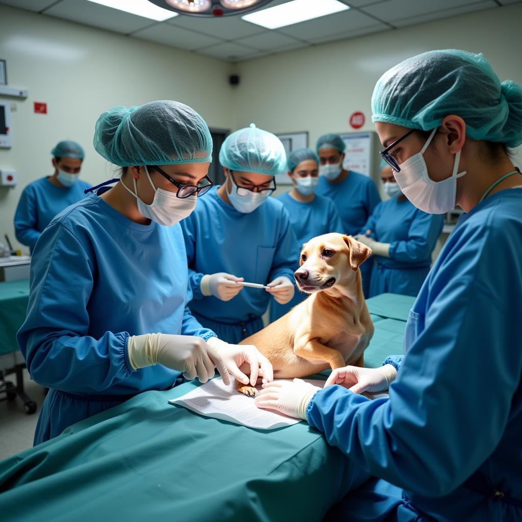 Veterinary Team Performing Surgery in Vancouver