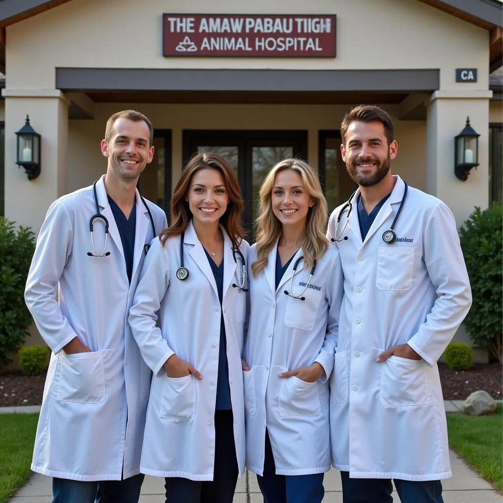 Smiling veterinary team in Meadville PA