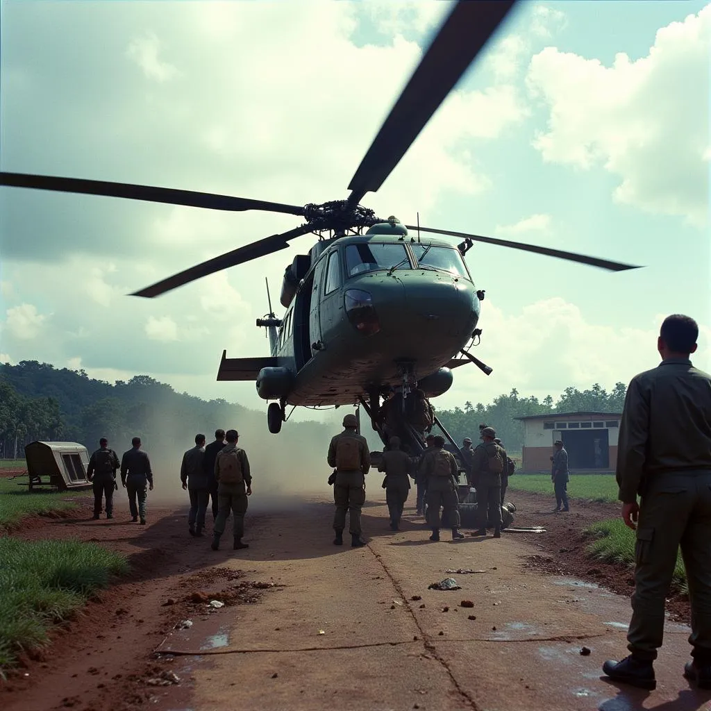 Vietnam War hospital evacuation helicopter