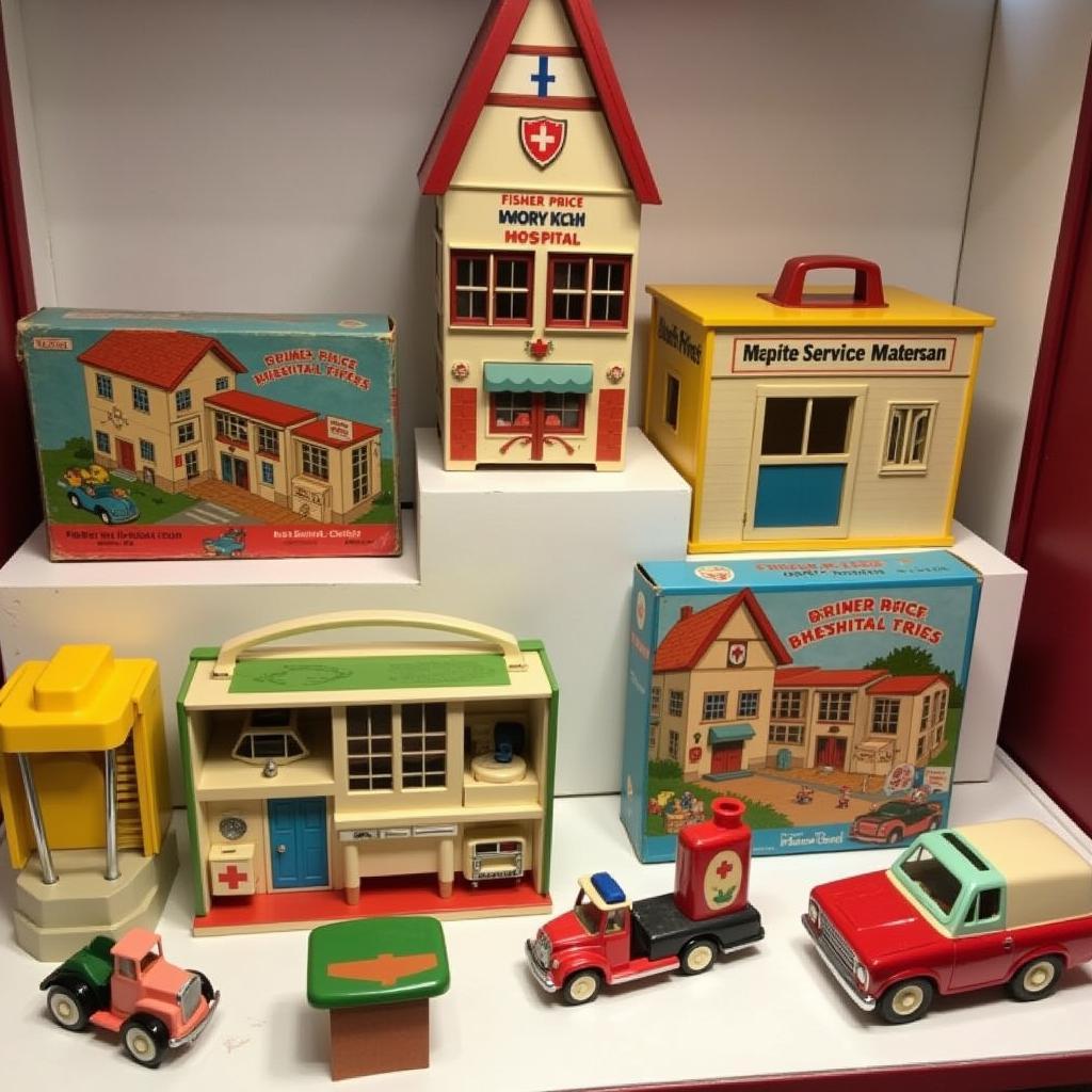 Collection of Vintage Fisher Price Hospital Toys