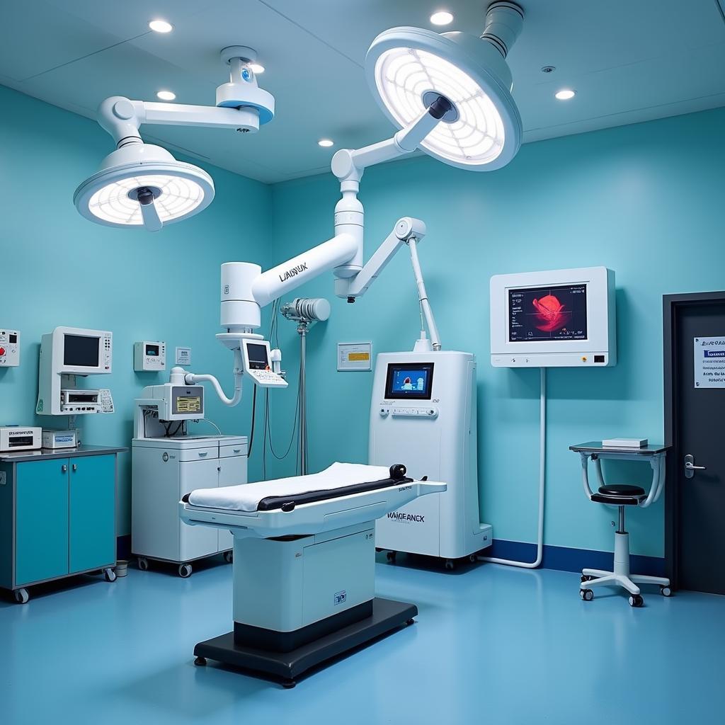 Advanced medical equipment in Wanfang Hospital's operating room