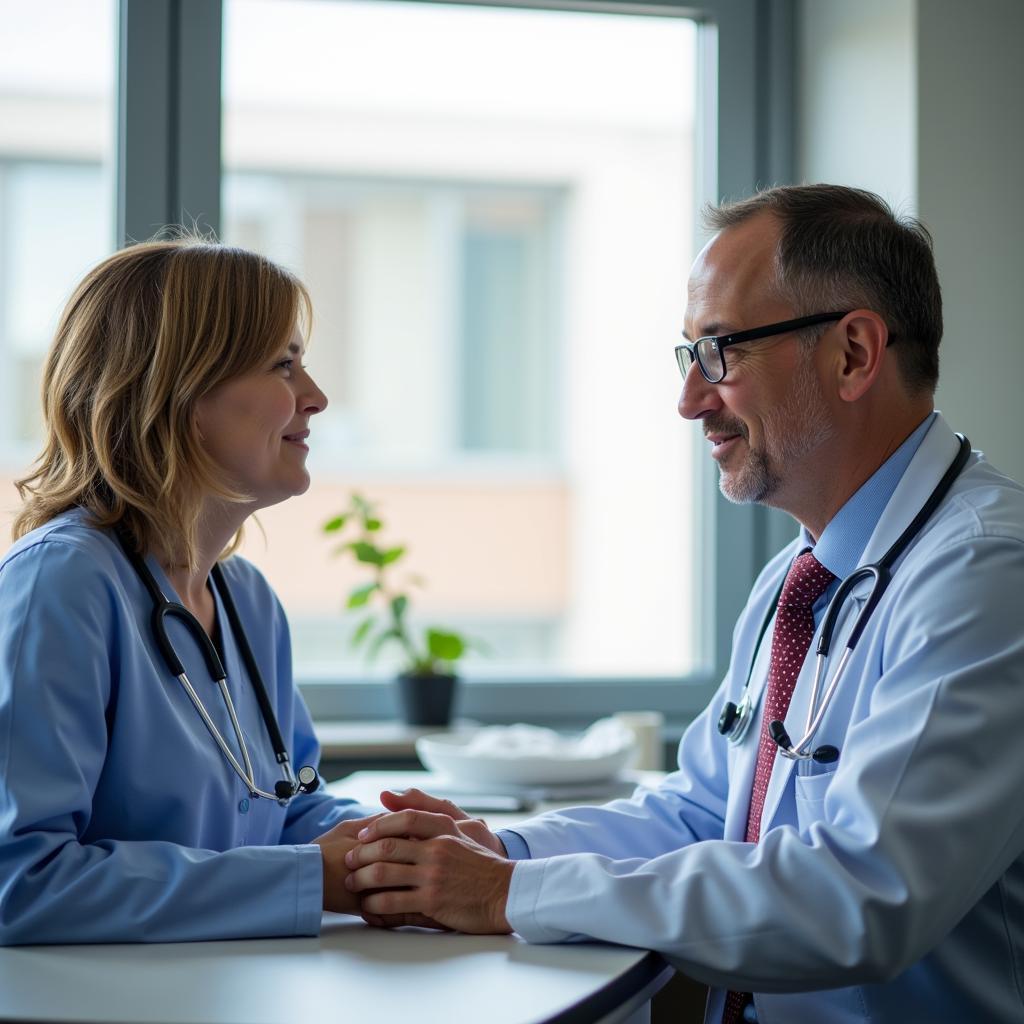 Doctor Consulting with Patient at Warner Hospital