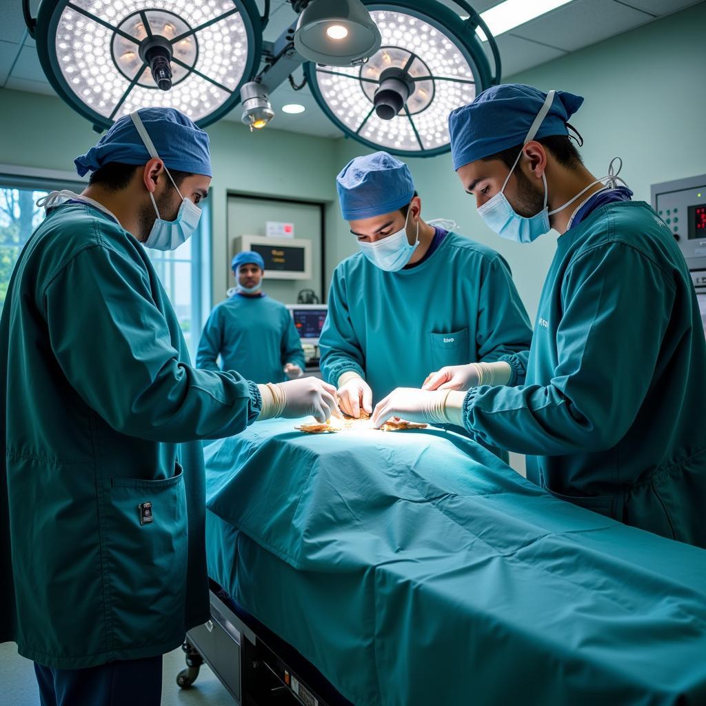 Skilled Surgical Team in Operating Room