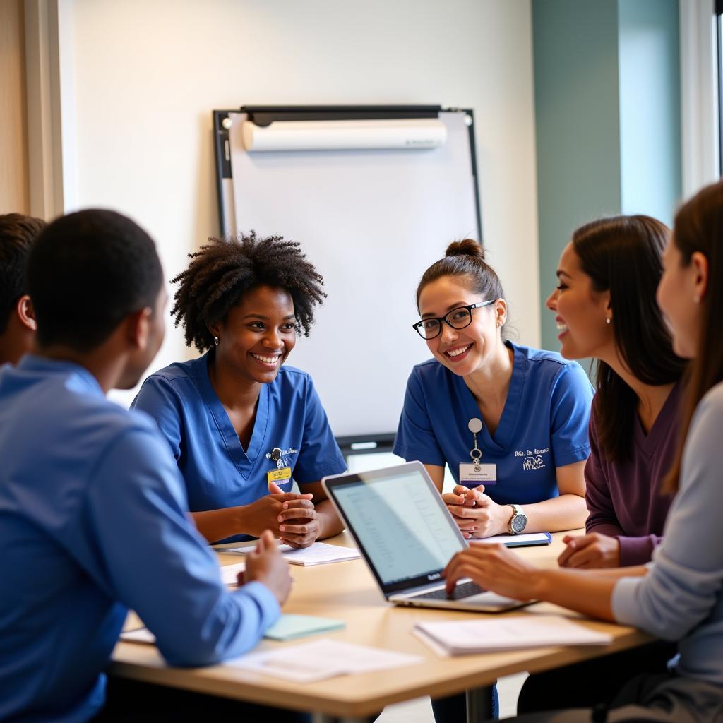 Diverse team collaborating at Wellstar Paulding Hospital