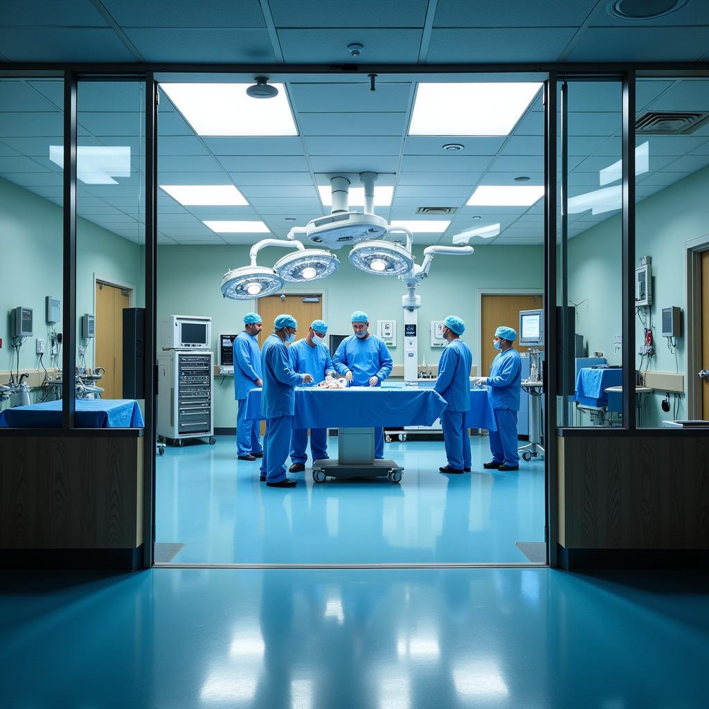 Wesley Hospital operating room with advanced medical technology