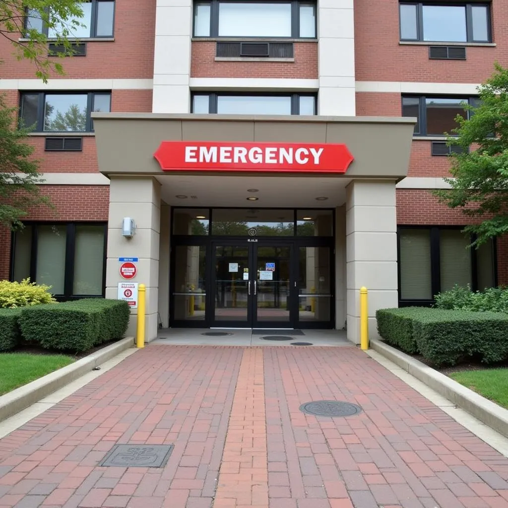 Well-Marked Emergency Entrance at West Jersey Hospital Camden NJ