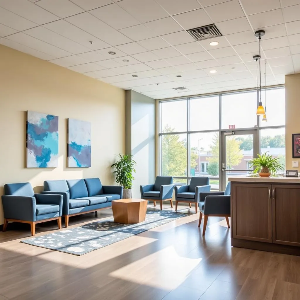 Spacious and Welcoming Waiting Area at West Jersey Hospital Camden NJ