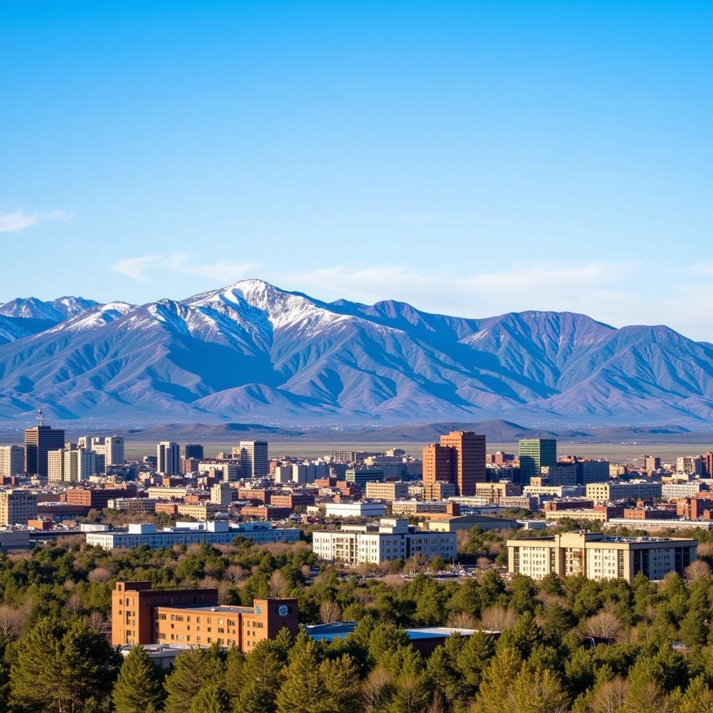 Westminster Colorado Cityscape with Mountain View