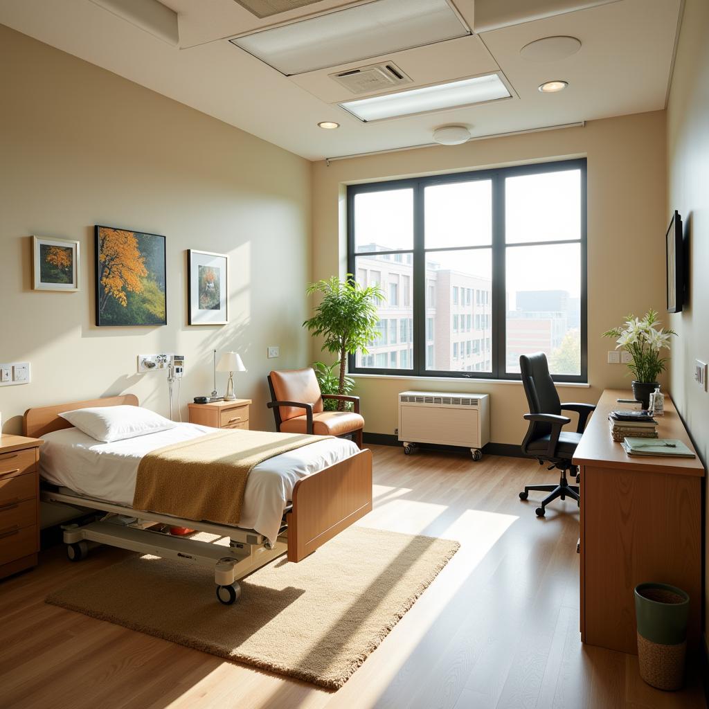 Comfortable and Modern Patient Room at Westwood Lodge