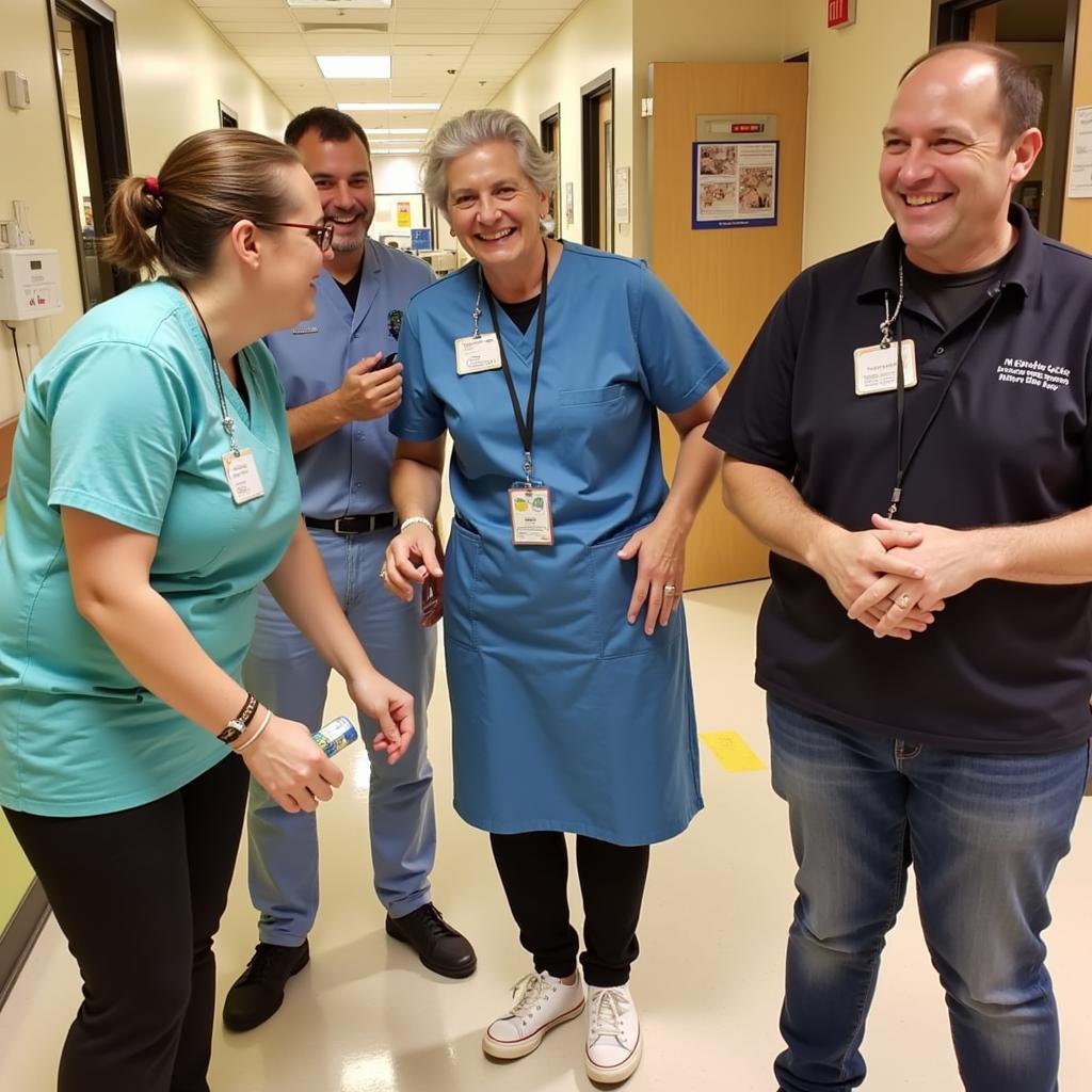 Volunteers Enjoying Camaraderie at White Plains Hospital