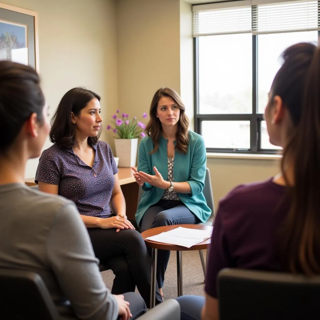 Group therapy session at Woodridge Hospital North