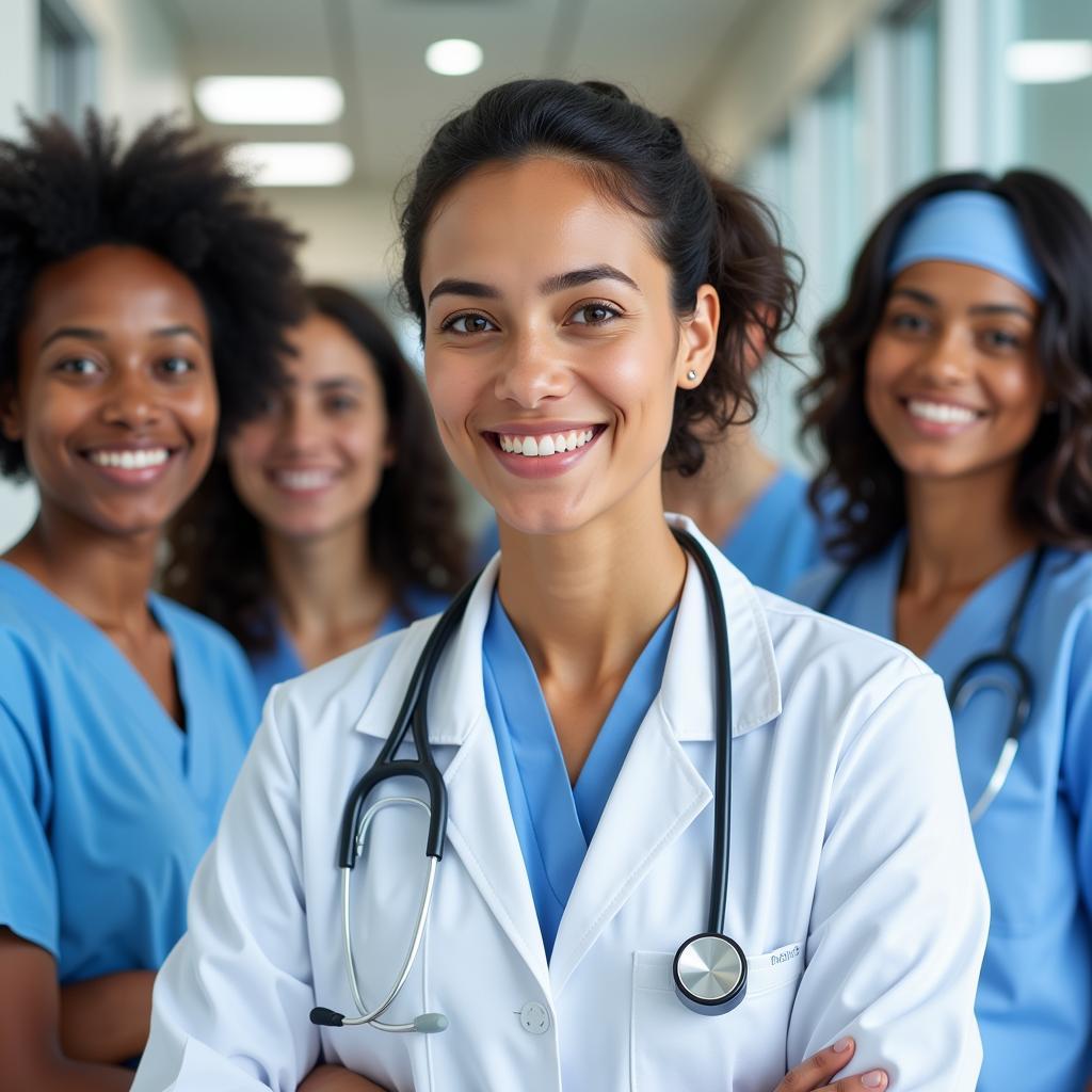 Diverse and friendly medical team