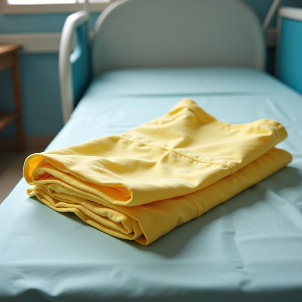 Yellow Hospital Gown as a Healthcare Symbol