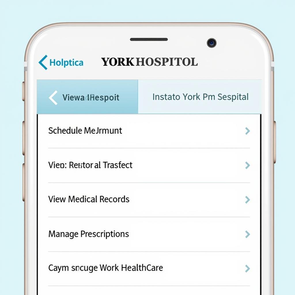 York Hospital Mobile App Appointment Scheduling