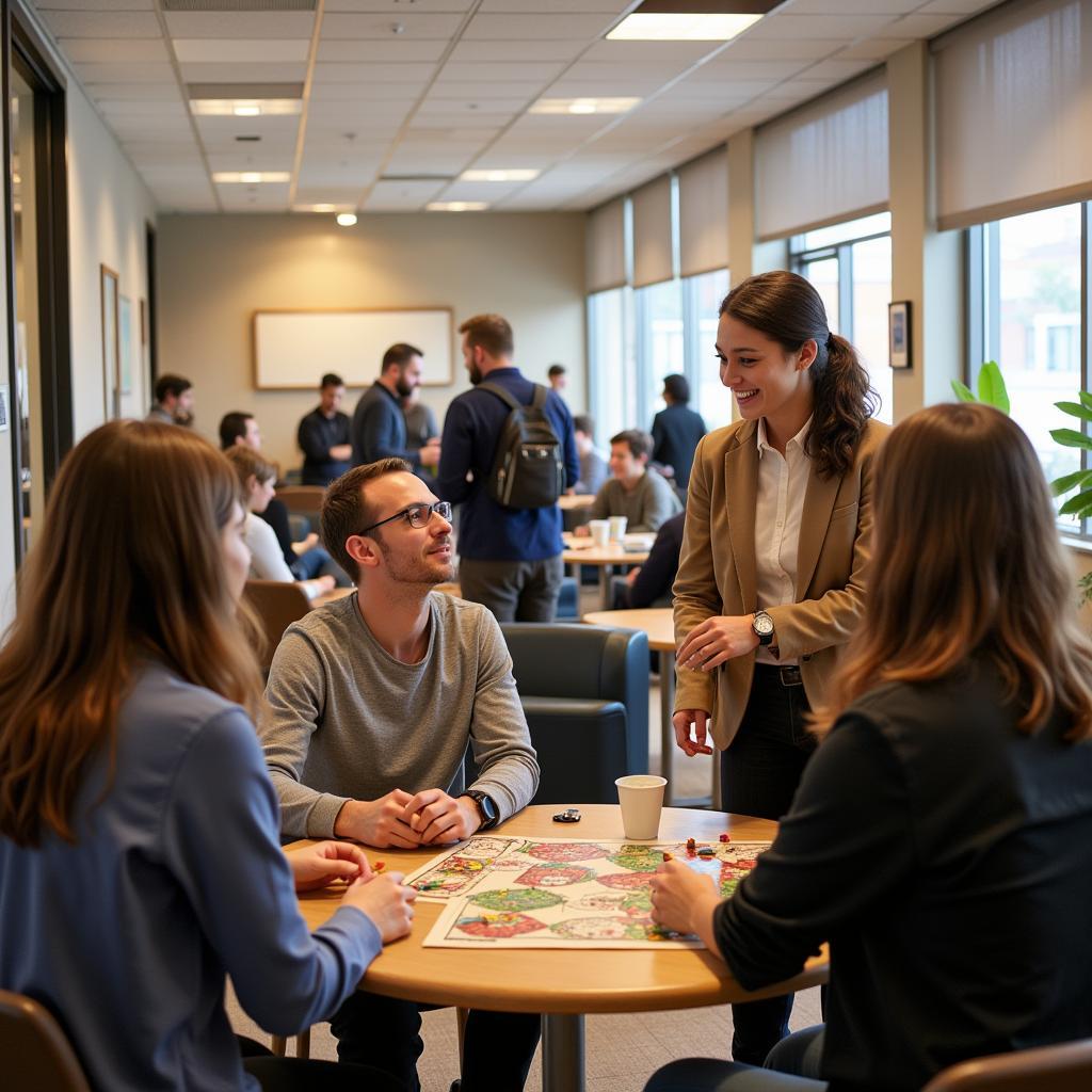 Community space at the 6th Avenue Lobby Reading Hospital promoting connection