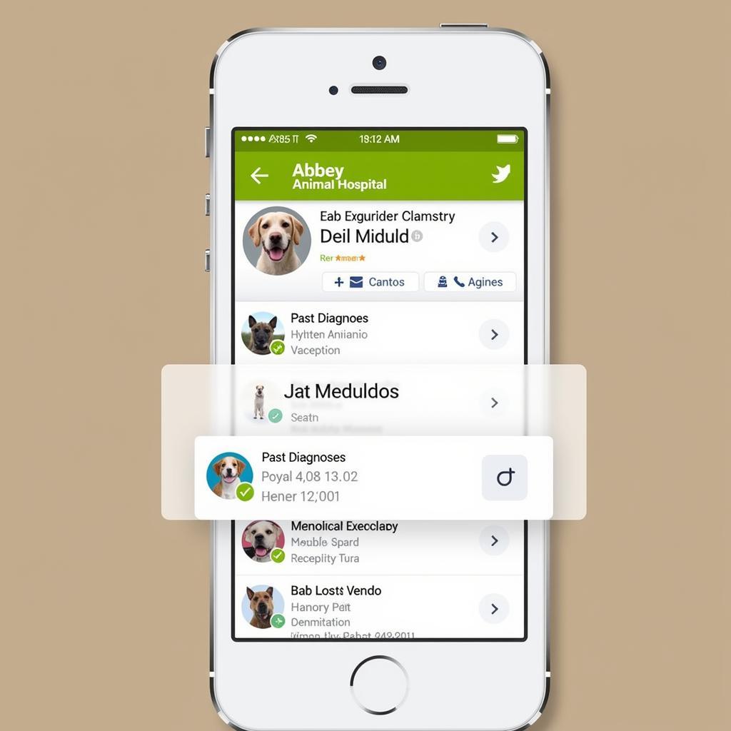 Abbey Animal Hospital App - Accessing Medical Records