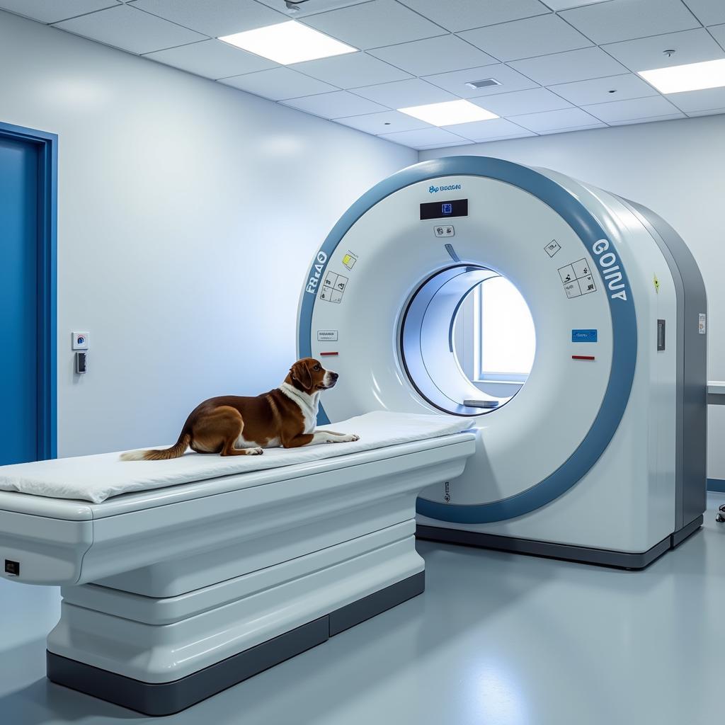 Advanced diagnostic equipment in a university animal hospital in Uniondale