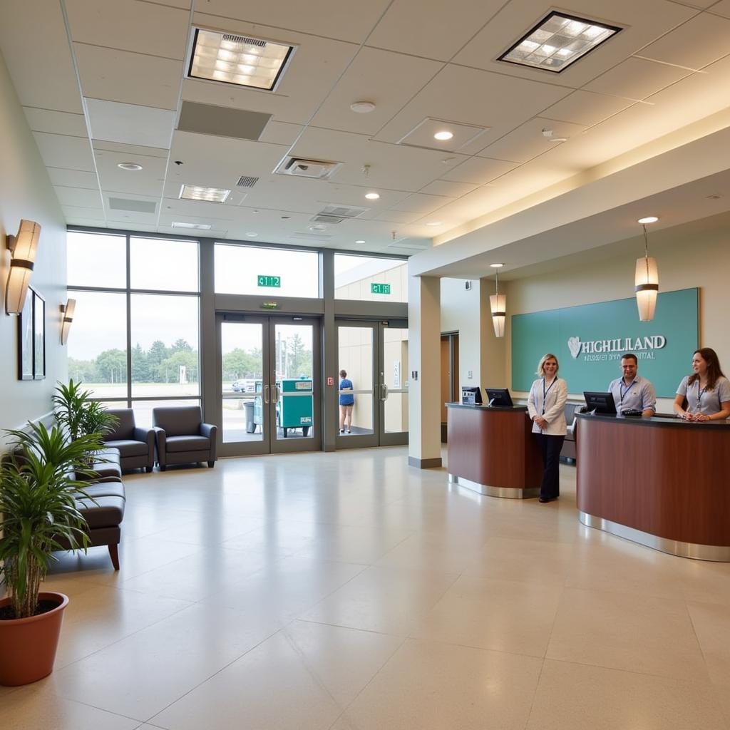 Patient Reception Area at Highland Hospital