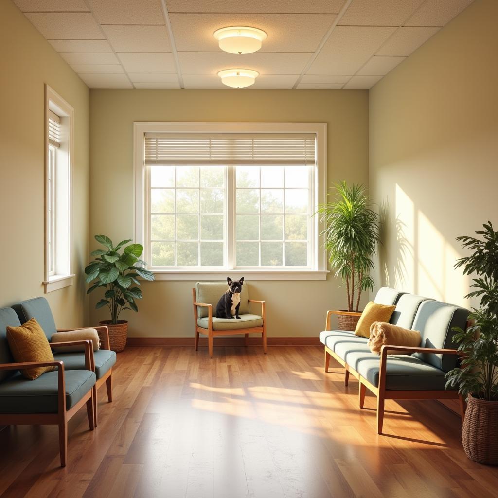 Comfortable and welcoming waiting area at Allen & Griffin Animal Hospital