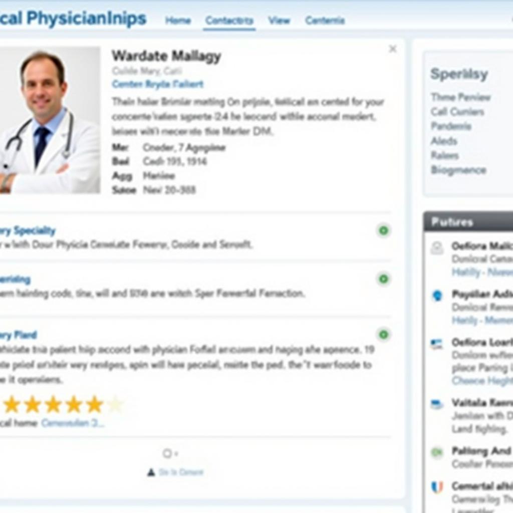 Anderson Hospital Directory Physician Profile Example