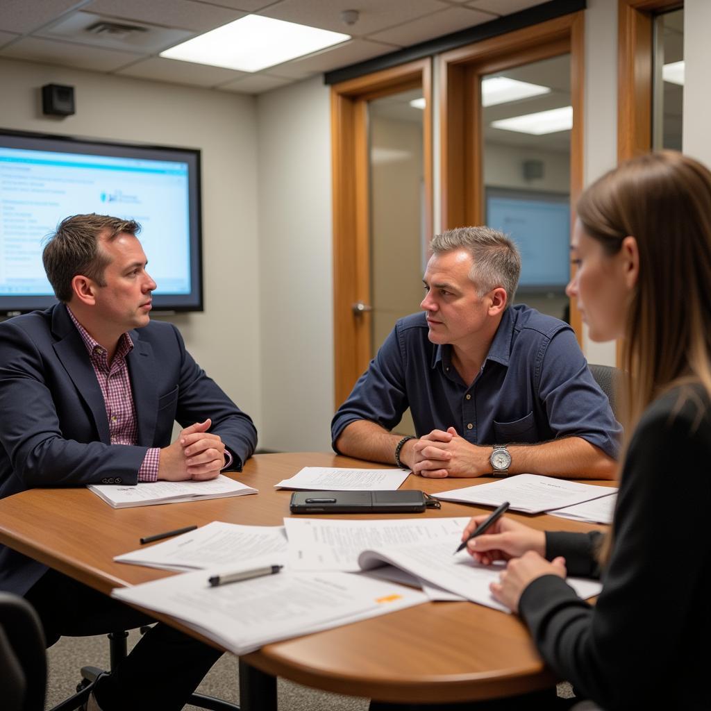 Aramark Collegiate Partnership: University administrators meeting with Aramark representatives.