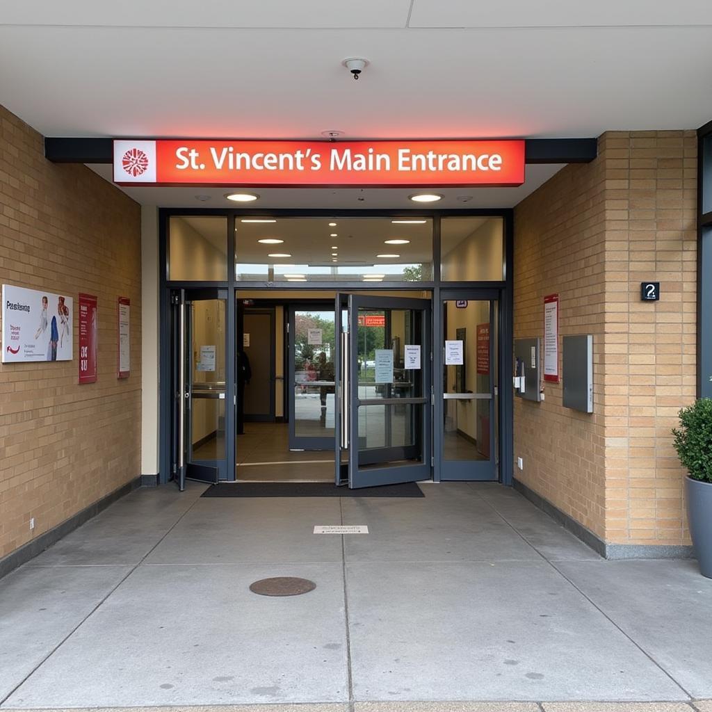 Arriving at St. Vincent's Hospital