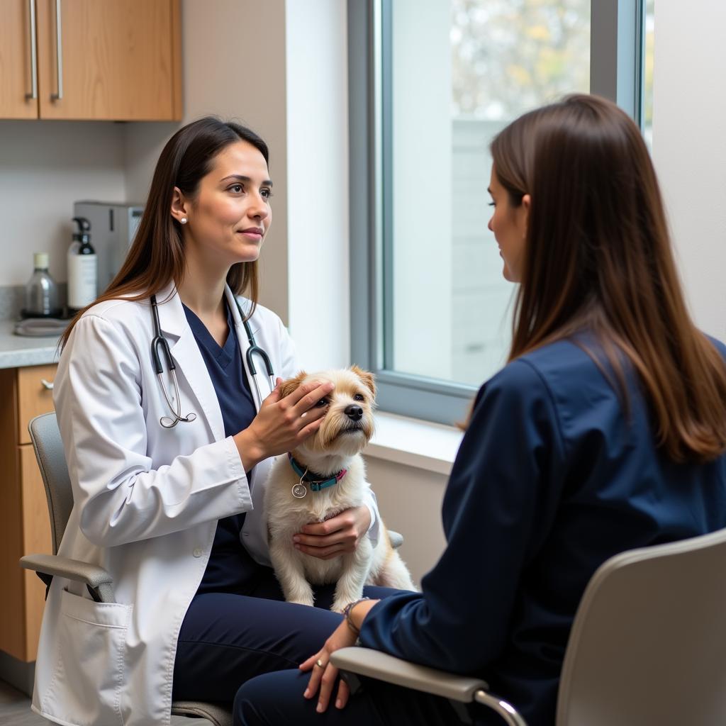 Pet Owner Asking Questions at a Tulsa Animal Hospital