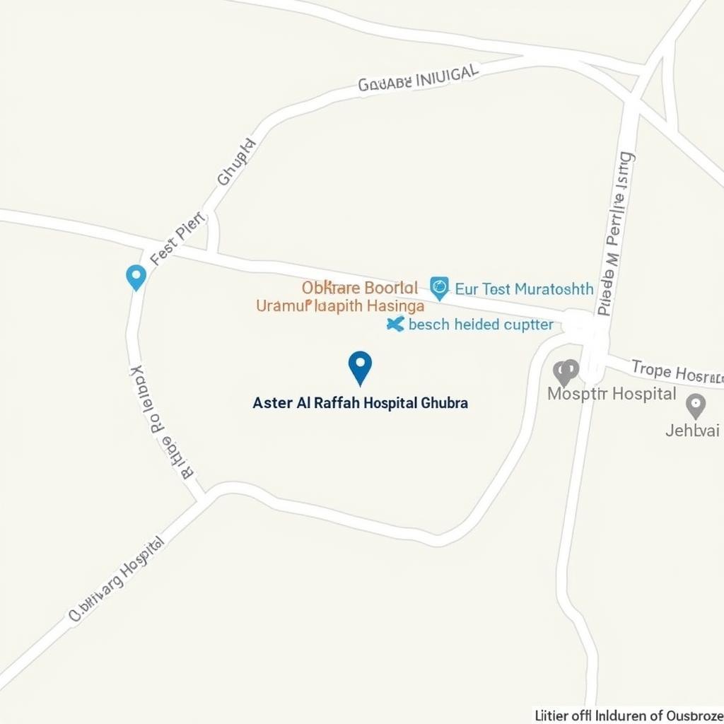 Location Map of Aster Al Raffah Hospital Ghubra