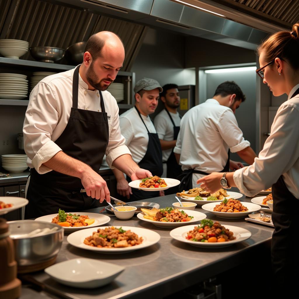 Back-of-House Staff in a Busy Kitchen